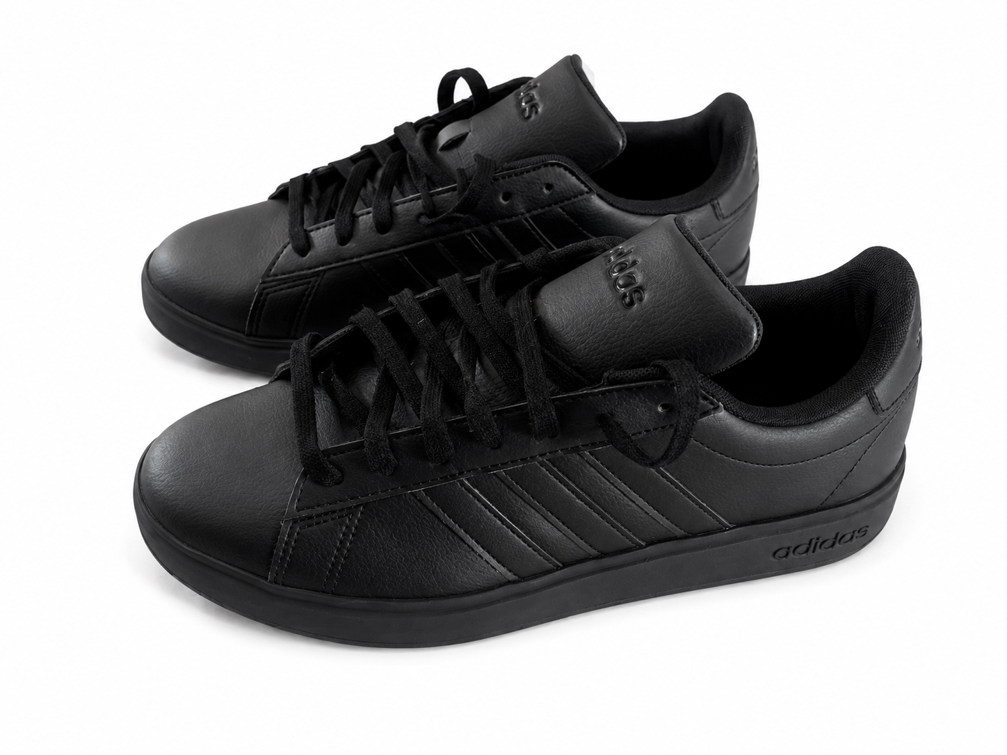 Adidas Grand Court 3.0 Shoes - All Black - Like New - Image 4